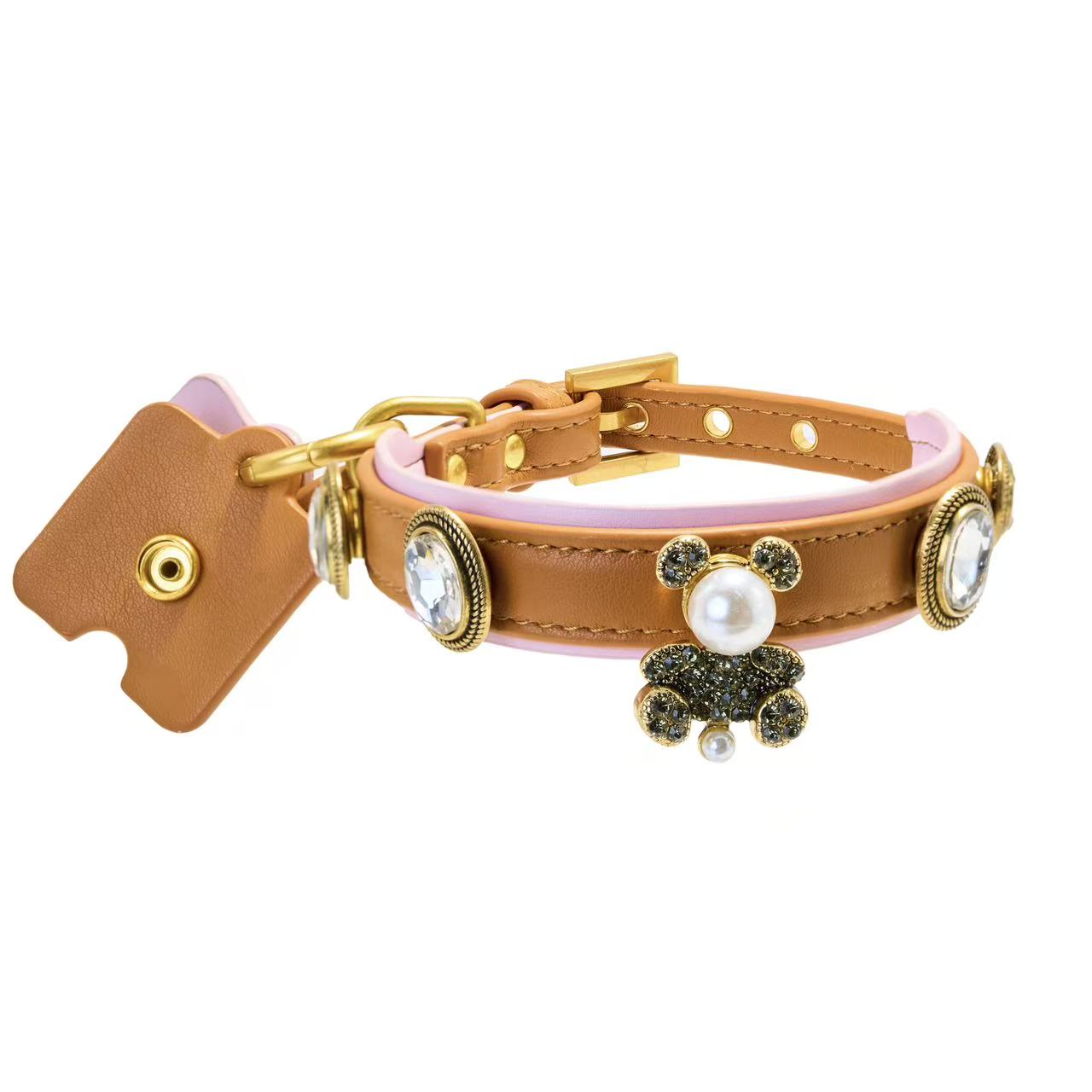 Tailory Shiny Teddy & Crystal Oval Charm Set