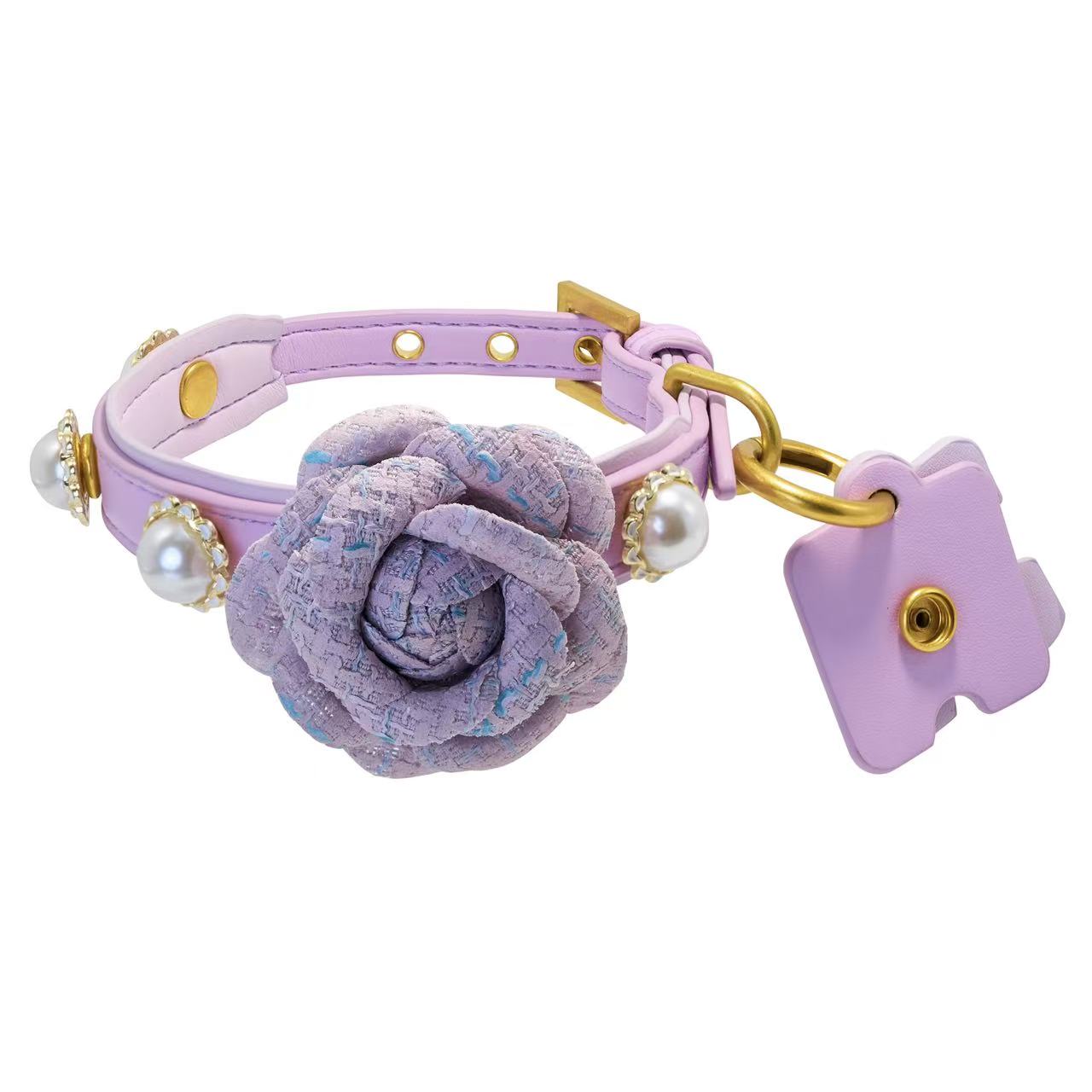 Tailory Light purple Pearl Flower Charm Set