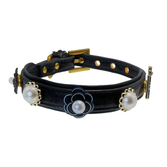 Tailory Vintage Black & Pearl Flower Charm Set