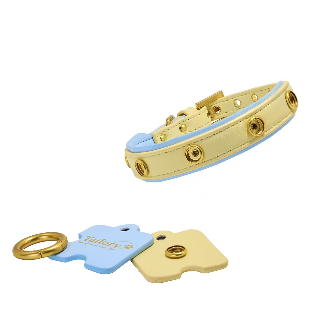 Classic Blue Base Collar – Customizable & Chic