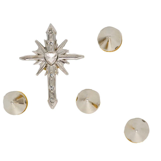Tailory Shiny Crystal Cross Charm Set