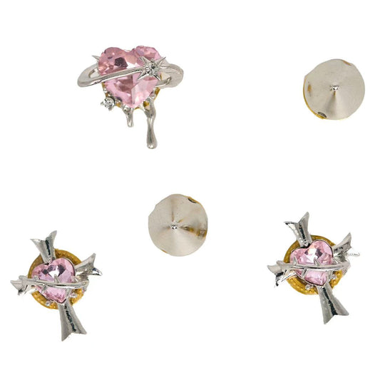 Tailory Elegant Heart & Arrow Charm Set