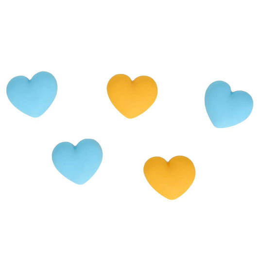 Tailory Playful Heart Charm Set (Blue & Yellow)