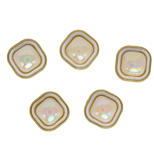 Tailory Opal & Gold Square Charm Set