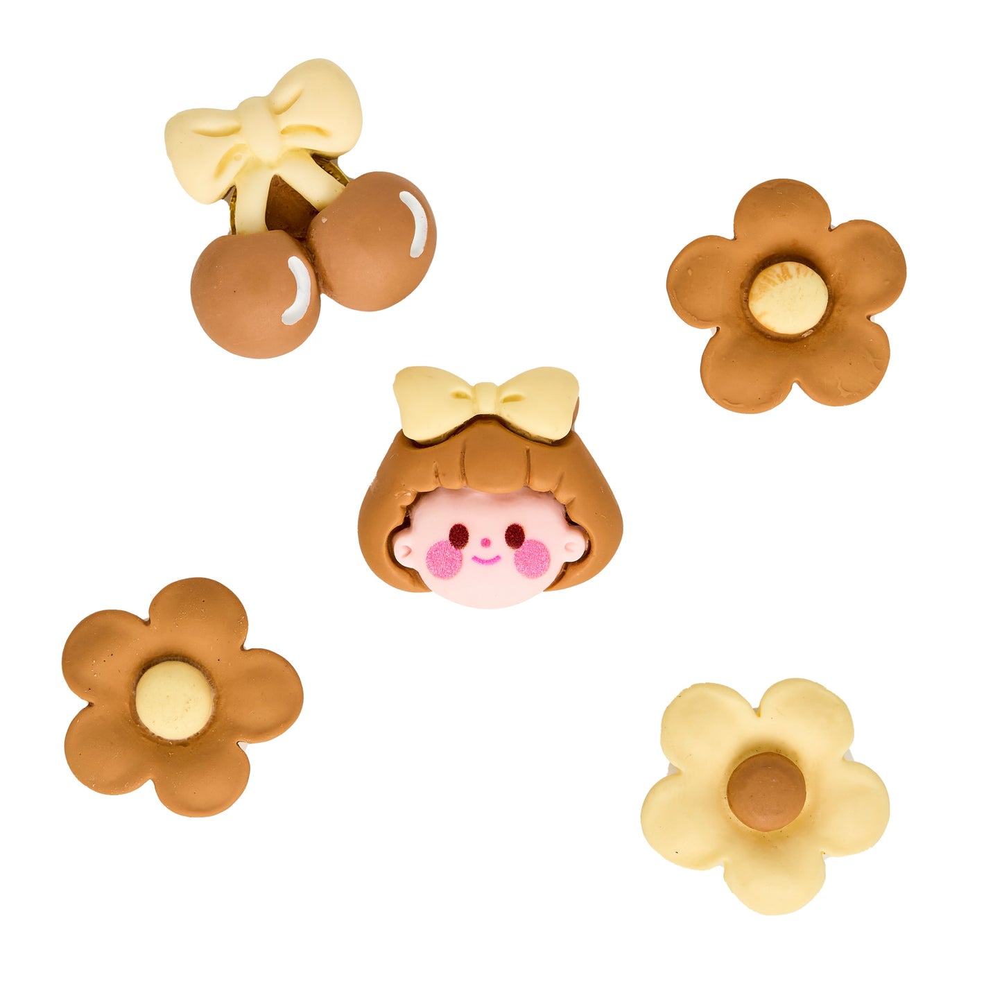 Tailory Playful Cherry & Cute Character Charm Set