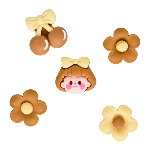 Tailory Playful Cherry & Cute Character Charm Set