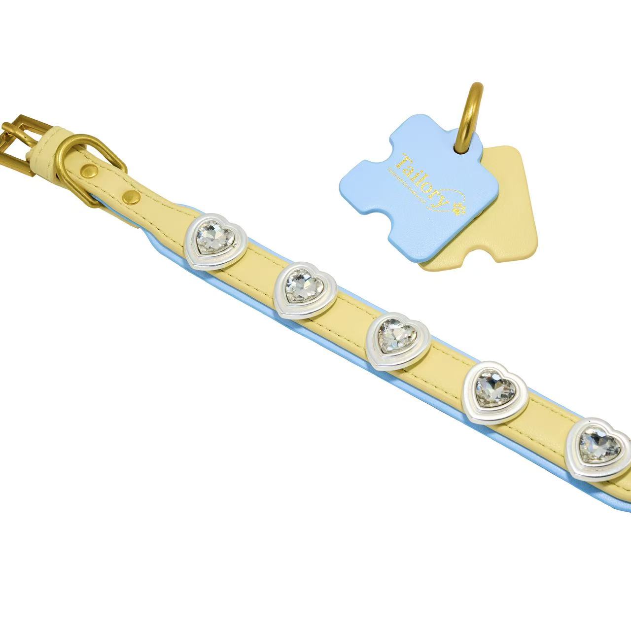 Tailory Elegant Clear Heart & Crystal Charm Set