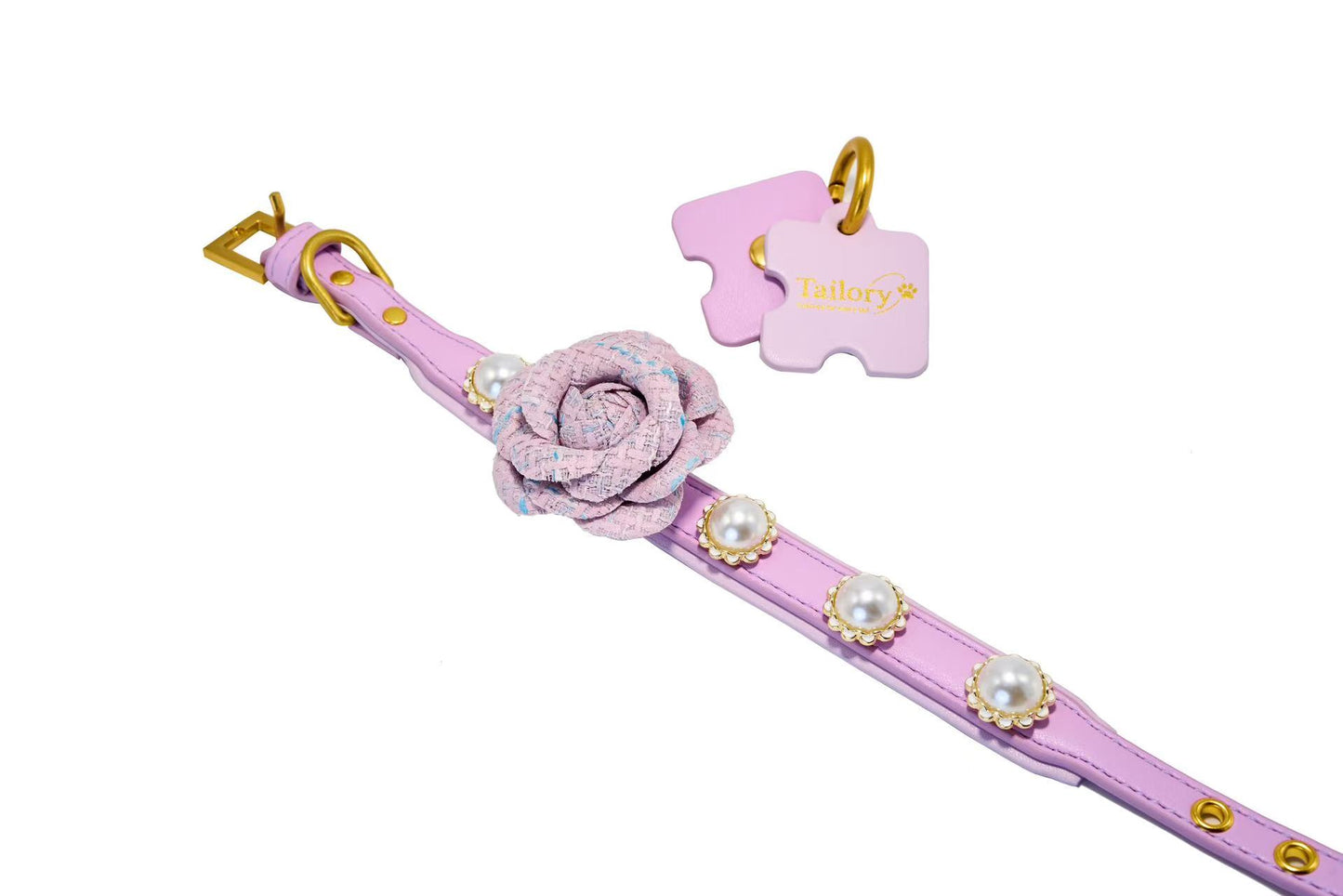 Tailory Light purple Pearl Flower Charm Set