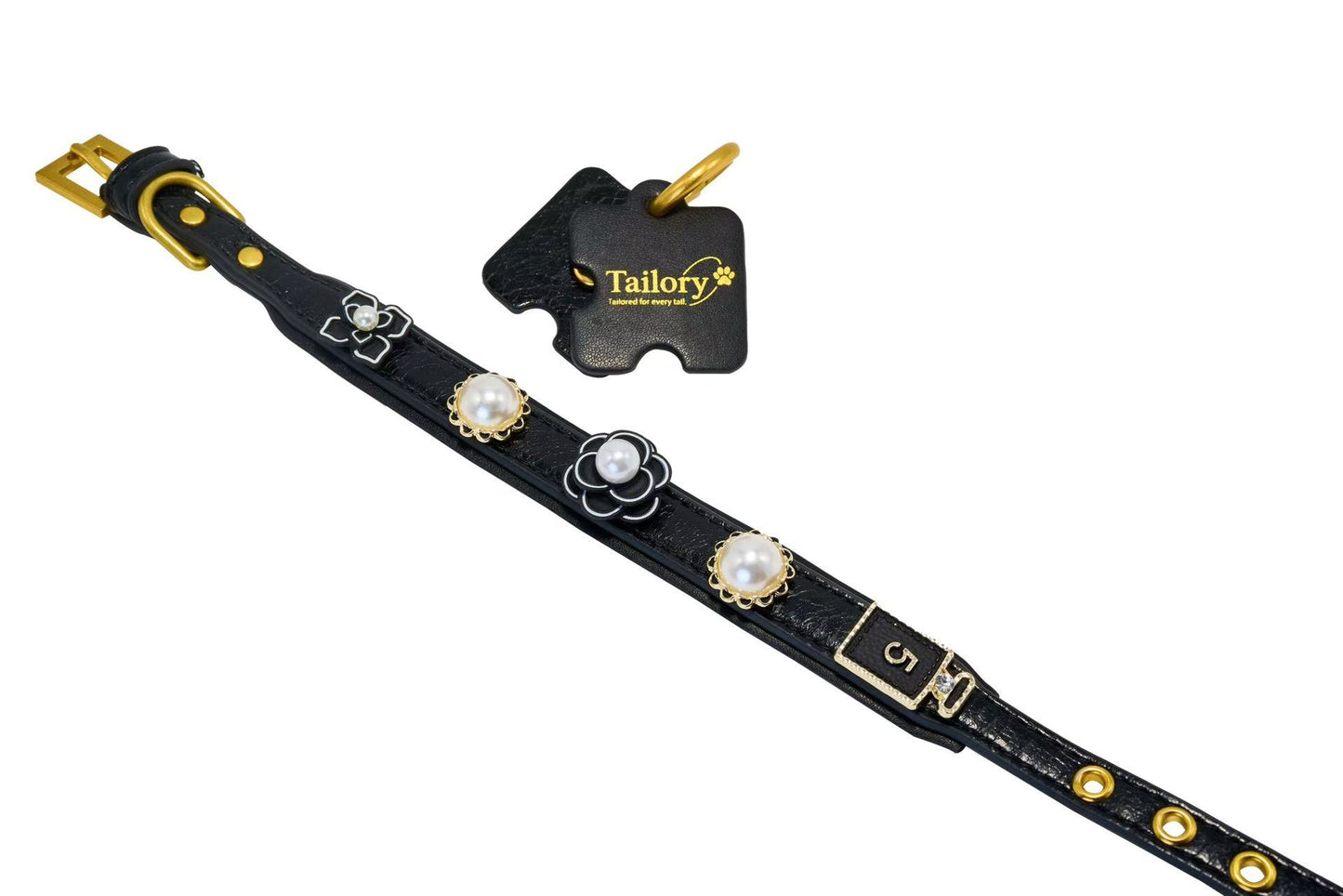 Tailory Vintage Black & Pearl Flower Charm Set