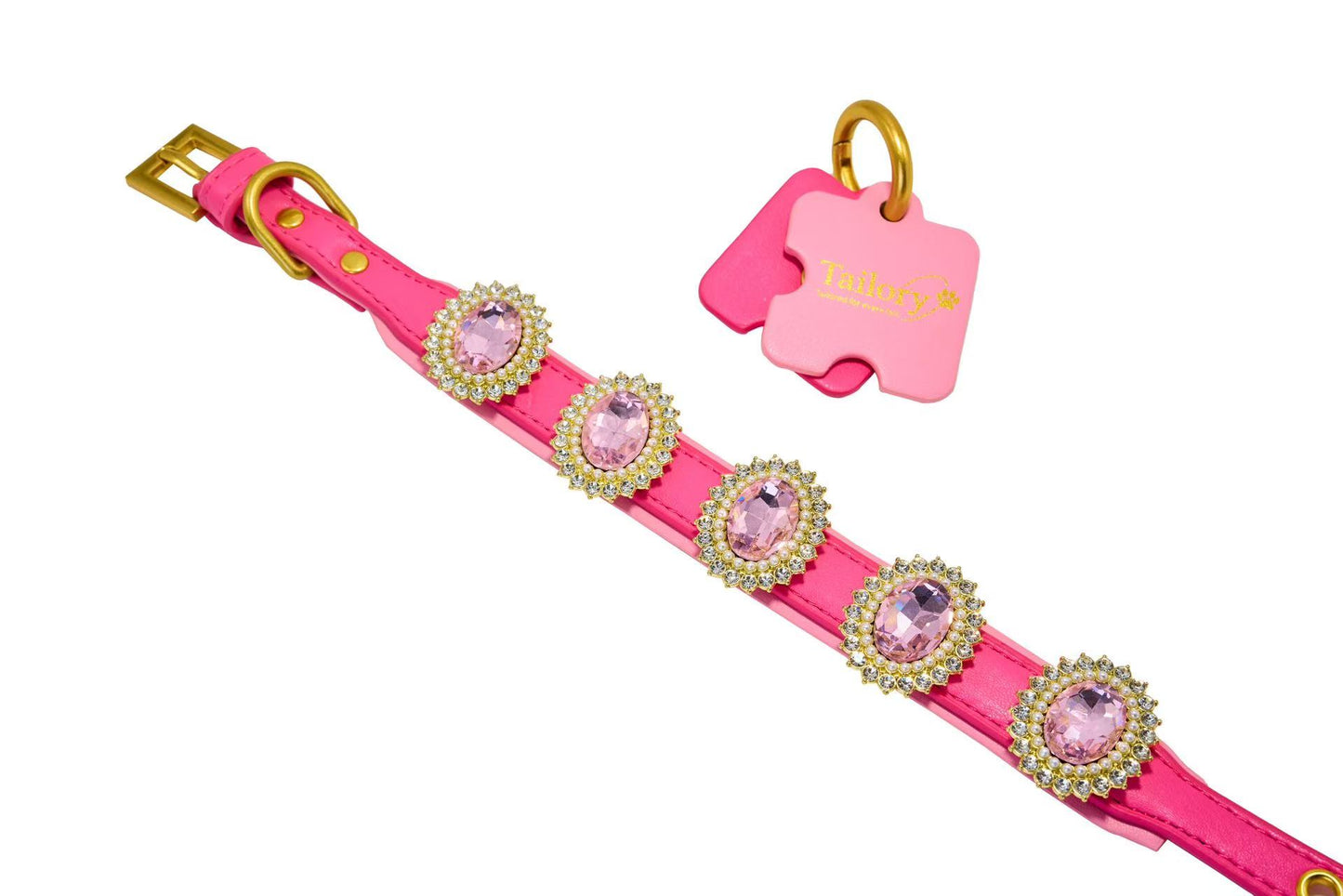 Tailory Radiant Pink Gem & Pearl Charm Set