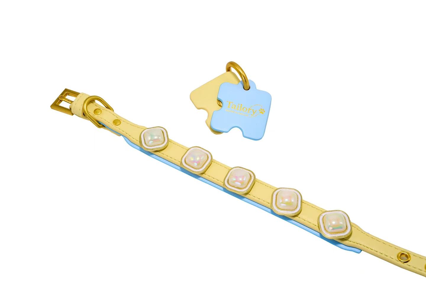 Tailory Opal & Gold Square Charm Set