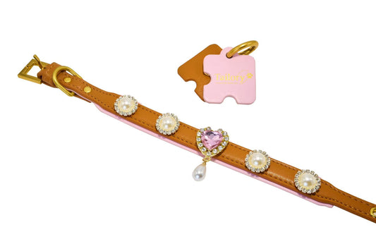Tailory Glamorous Pink Heart & Pearl Charm Set