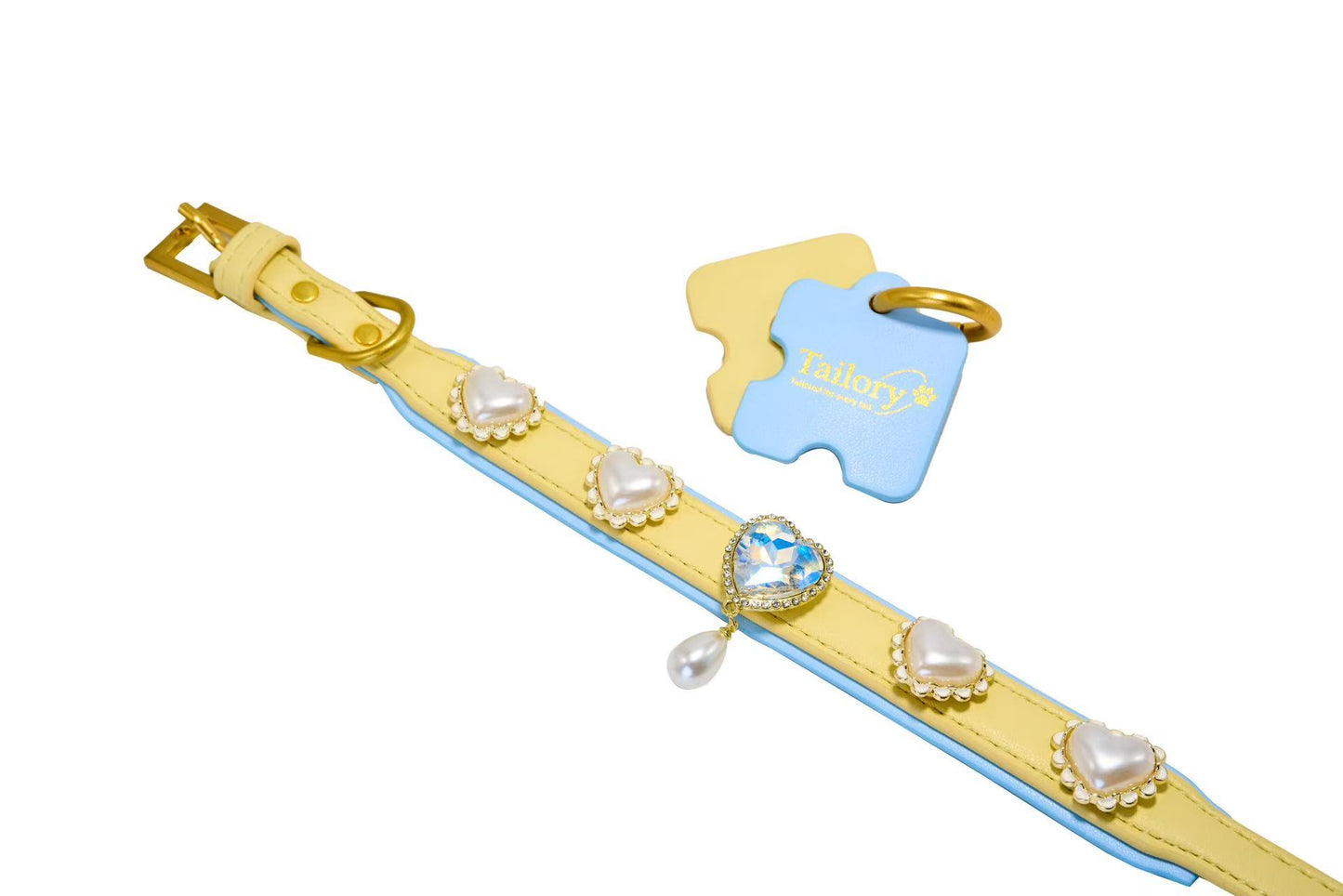 Tailory Delicate Heart & Pearl Drop Charm Set
