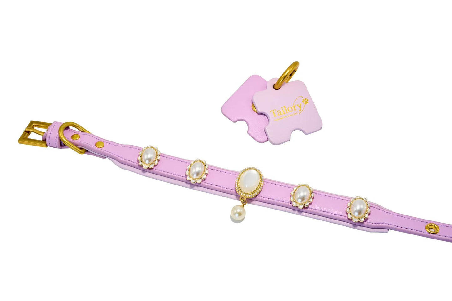 Tailory Elegant Pearl & Crystal Oval Charm Set