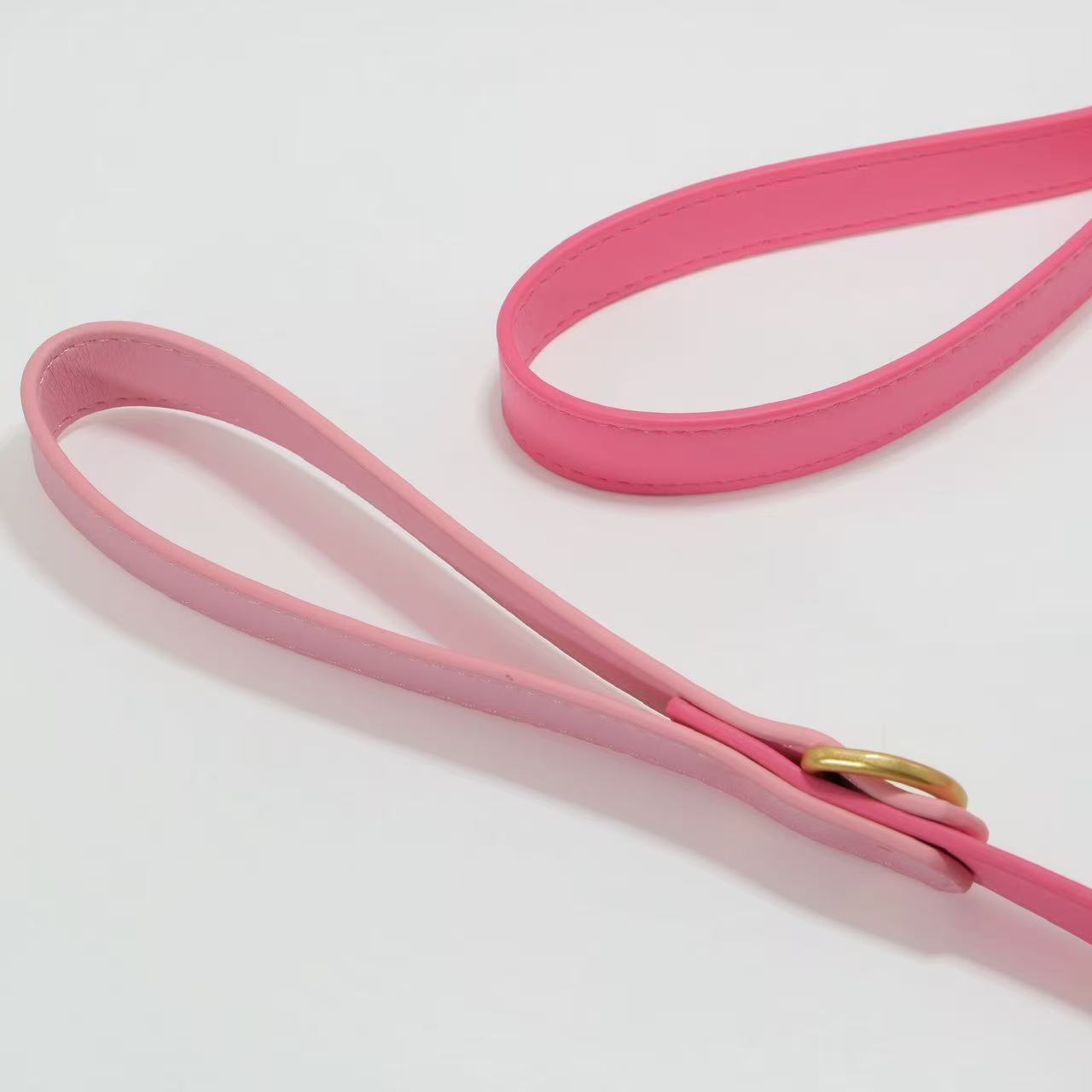 Tailory Faux Leather Pet Leash – Stylish and Durable with Decorative Button Design