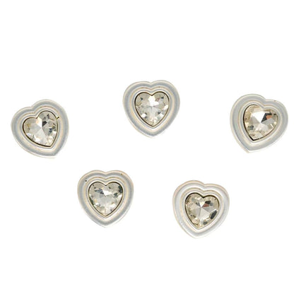 Tailory Elegant Clear Heart &amp; Crystal Charm Set