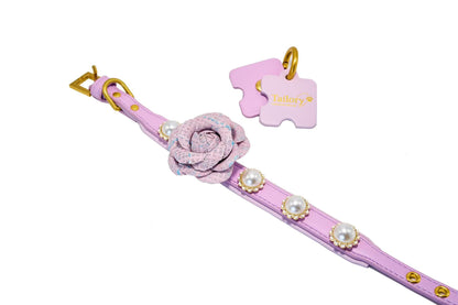 Tailory Light purple Pearl Flower Charm Set