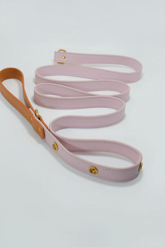 Tailory Faux Leather Pet Leash – Stylish and Durable with Decorative Button Design
